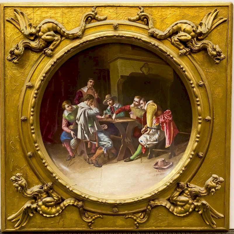 Appraisal: French Limoges Porcelain Monumental Plaque Antique French Limoges porcelain monumental