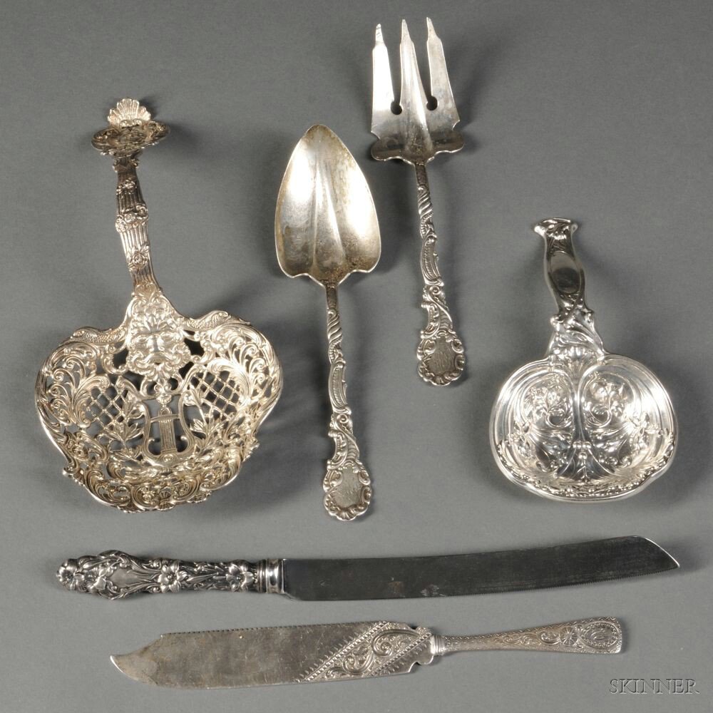 Appraisal: Three Gorham Sterling Silver Flatware Serving Pieces Providence Rhode Island