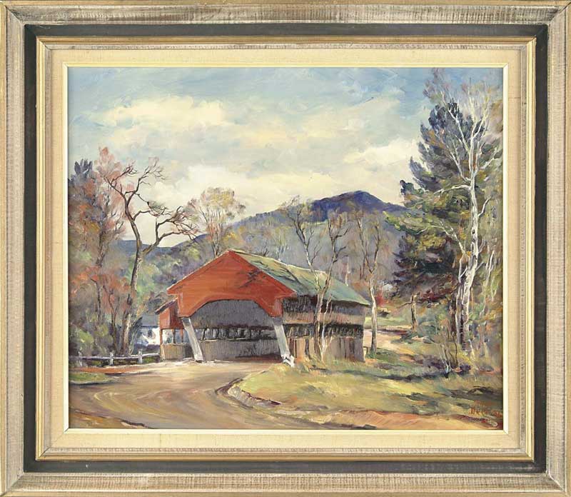 Appraisal: ROGER DEERING American - MOUNTAIN BRIDGE IN SPRING Oil on