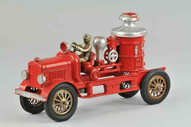 Appraisal: HUBLEY FIRE PUMPER Hubley cast iron painted in red overall