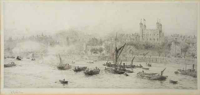 Appraisal: William Lionel Wyllie - The Royal Salute Tower of London