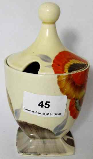 Appraisal: Clarice Cliff Newport Pottery Preserve Jar Cover Decorated in the