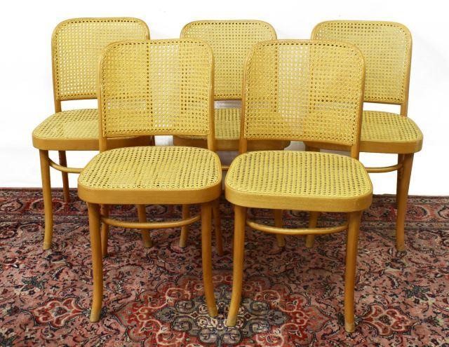 Appraisal: lot of Prague bentwood chairs designed by Josef Hoffmann Austrian