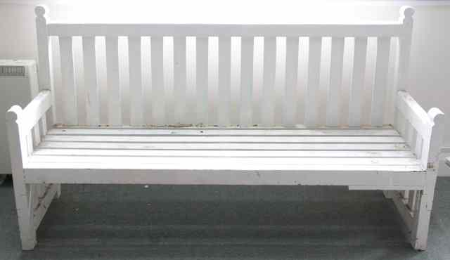 Appraisal: A painted bench cm wide