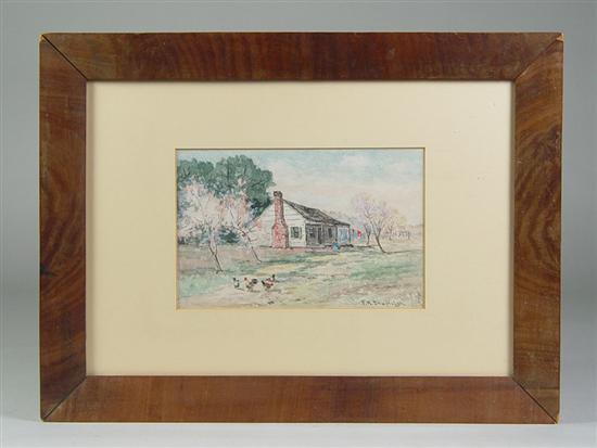 Appraisal: Shapleigh Frank Henry American - Watercolor of southern scene includes