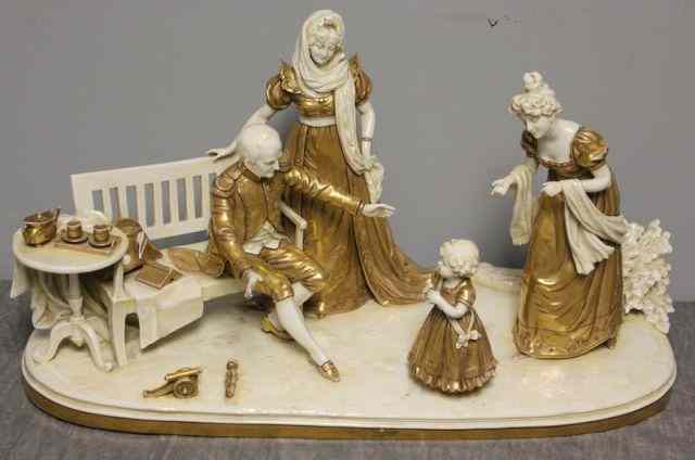 Appraisal: Porcelain Group of Napoleon and Family With gilding Impressed on