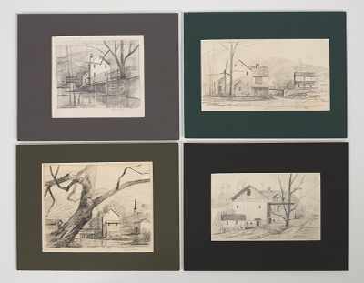 Appraisal: Paul R Riba American - Four Pennsylvania farm studies Three