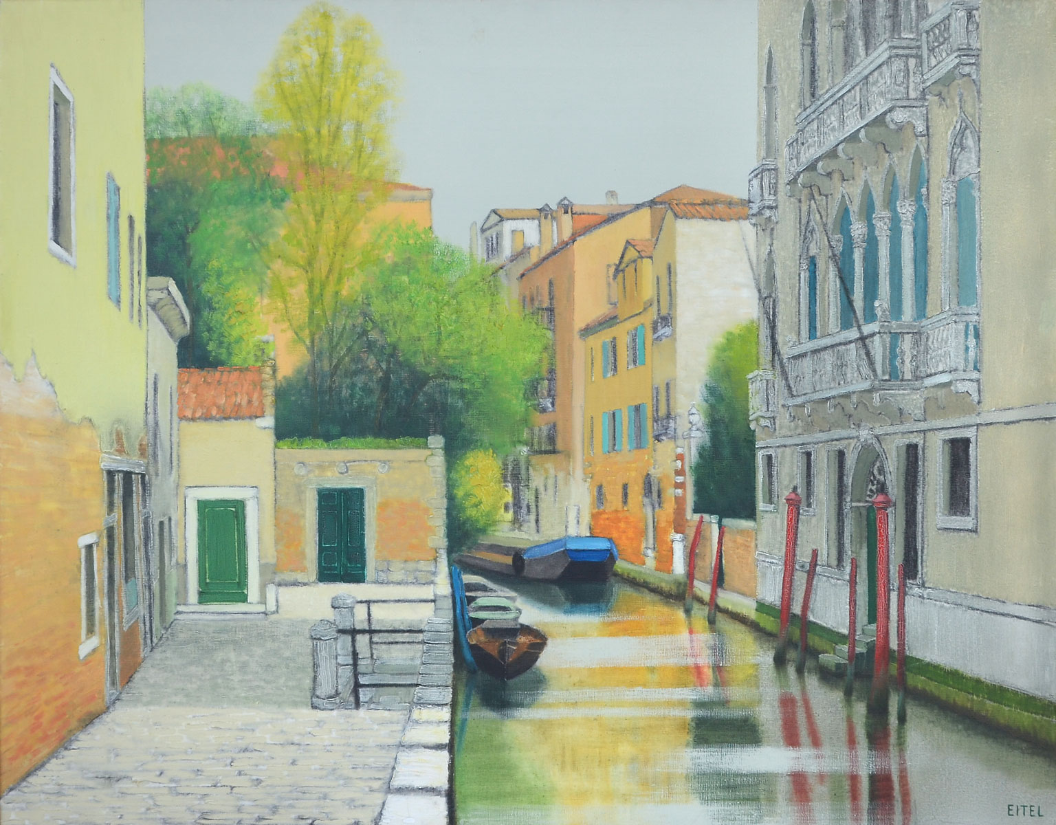 Appraisal: EITEL Jacques French - Venetian Canal Scene Oil Canvas ''