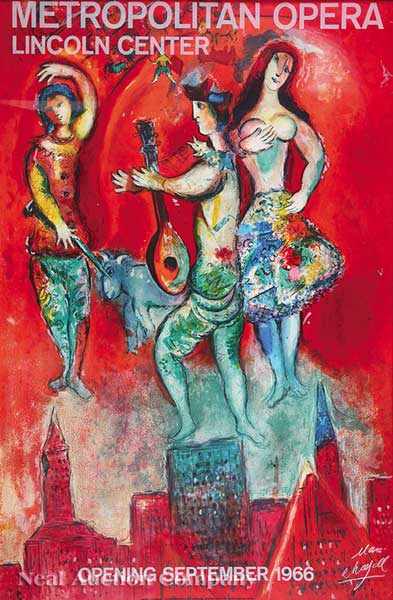 Appraisal: Marc Chagall French - Carmen - Metropolitan Opera Lincoln Center