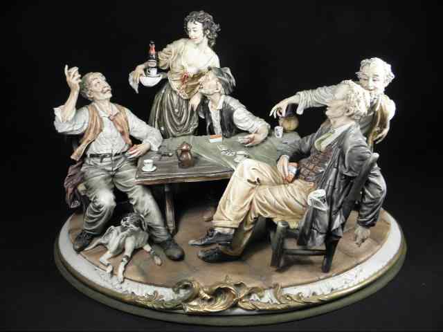 Appraisal: Capodimonte fine porcelain figural group sculpture Depicts four men and