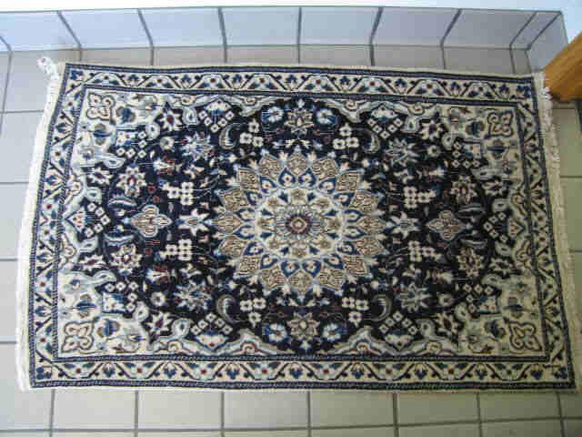 Appraisal: Nian Persian Handmade Rug ivory blue floral thick pile '