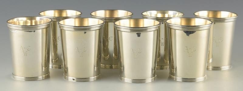 Appraisal: Sterling Julep Cups sterling silver mint julep cups each marked