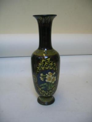 Appraisal: A DOULTON LAMBETH FAIENCE VASE of slim baluster form painted