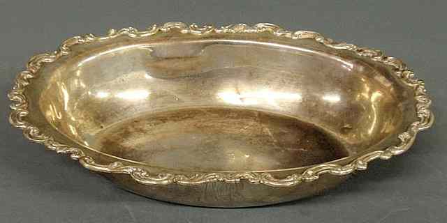 Appraisal: Gorham sterling silver oval serving bowl retailed by Harris Shafer