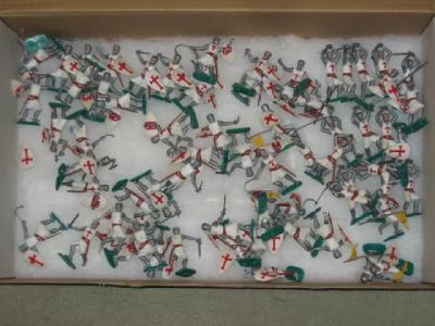 Appraisal: Sixty eight Britains plastic Crusader figure various E