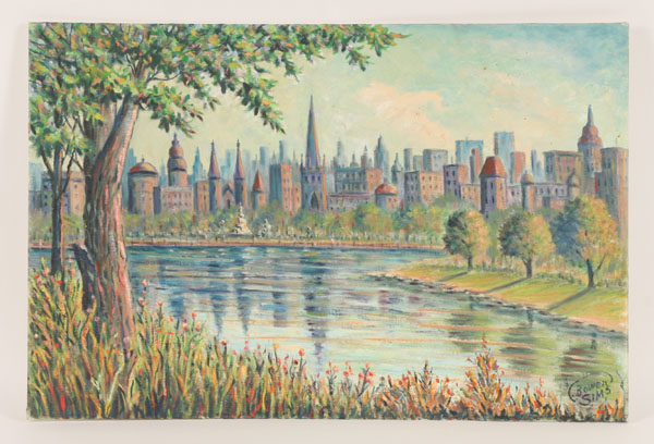 Appraisal: Charles Bowen-Sims American - Skyline Oil on board Signed lower