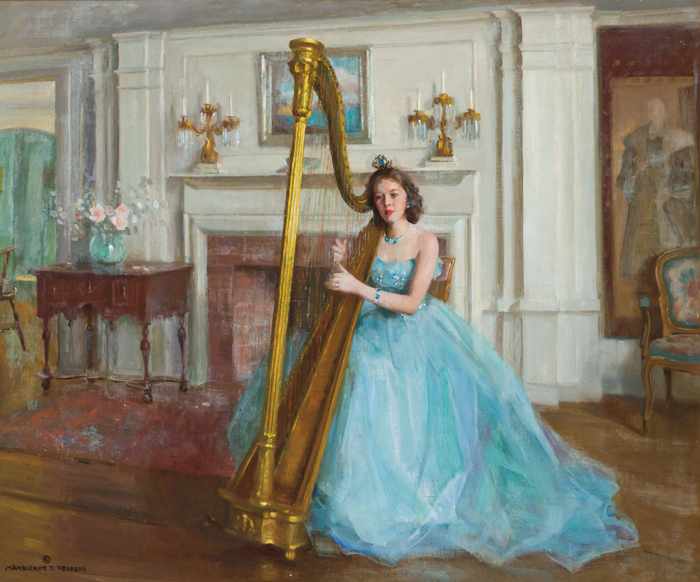 Appraisal: MARGUERITE STUBER PEARSON American - Woman in Blue with a