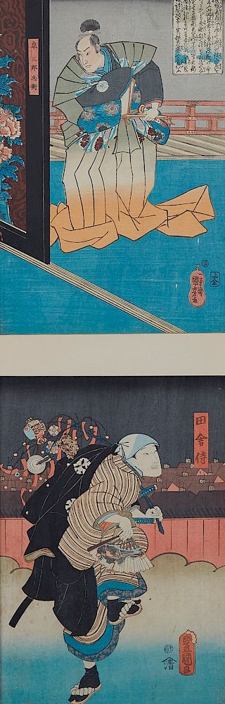 Appraisal: Pr th c Utagawa School Japanese Woodblock Prints A pair