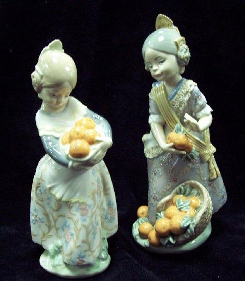 Appraisal: A Lladro figure of a girl with a basket of