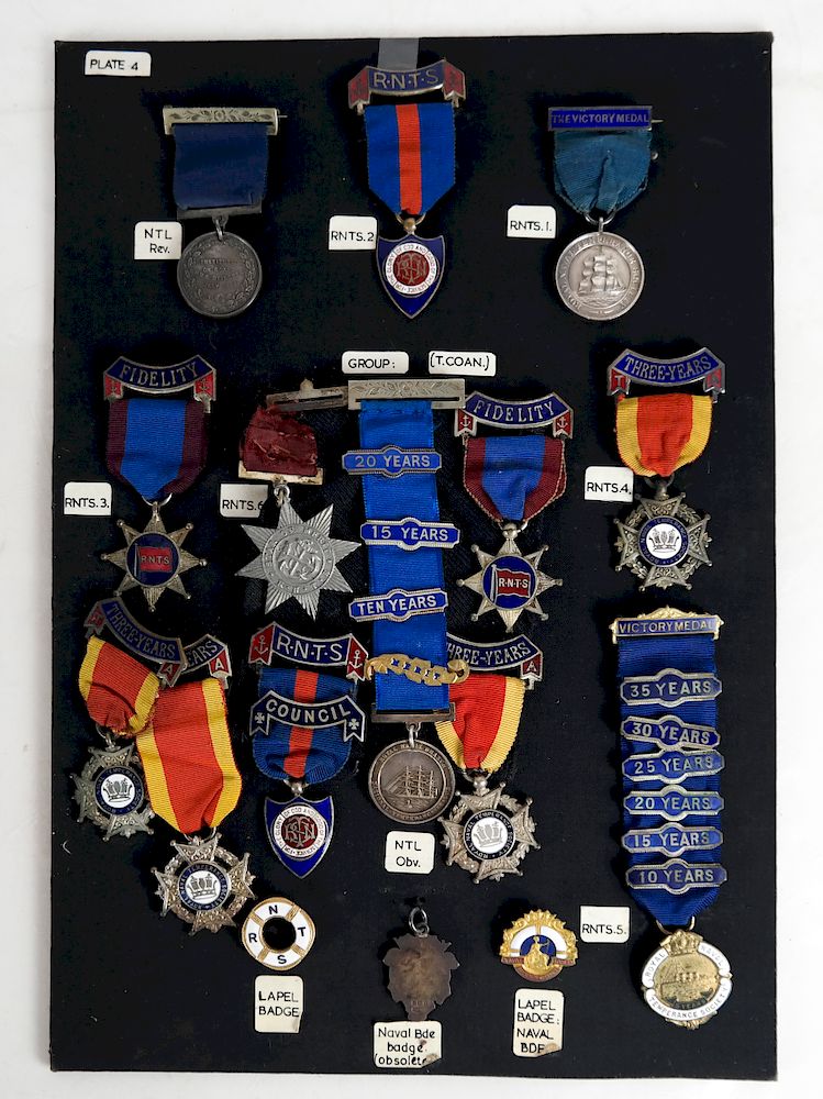 Appraisal: Temperance Medals Collection Group of approximately Temperance medals mounted on