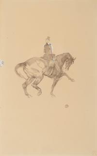 Appraisal: HENRI TOULOUSE-LAUTREC - Dresseurink wash gouache on paper x inchessigned