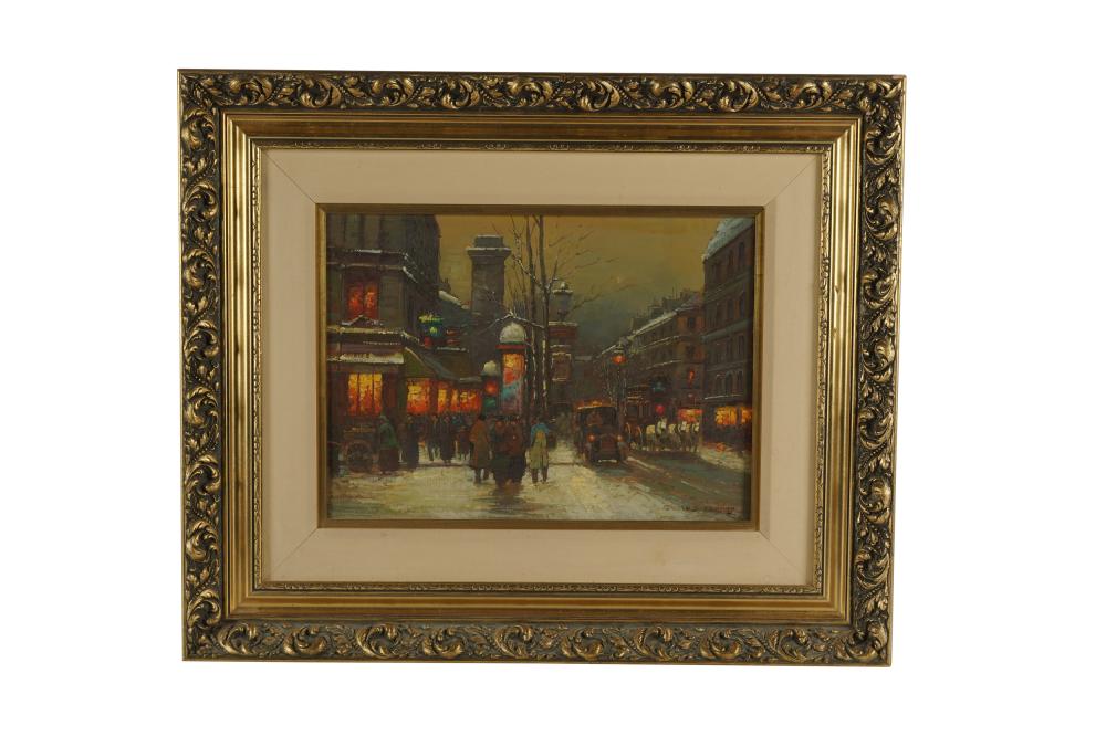 Appraisal: AFTER EDOUARD LEON CORTES PARISIAN BOULEVARDoil on canvas signed lower