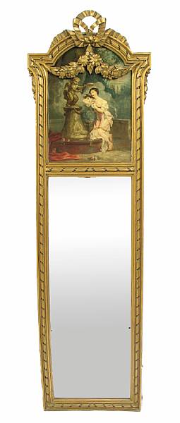 Appraisal: A French trumeau mirror late th early th century height