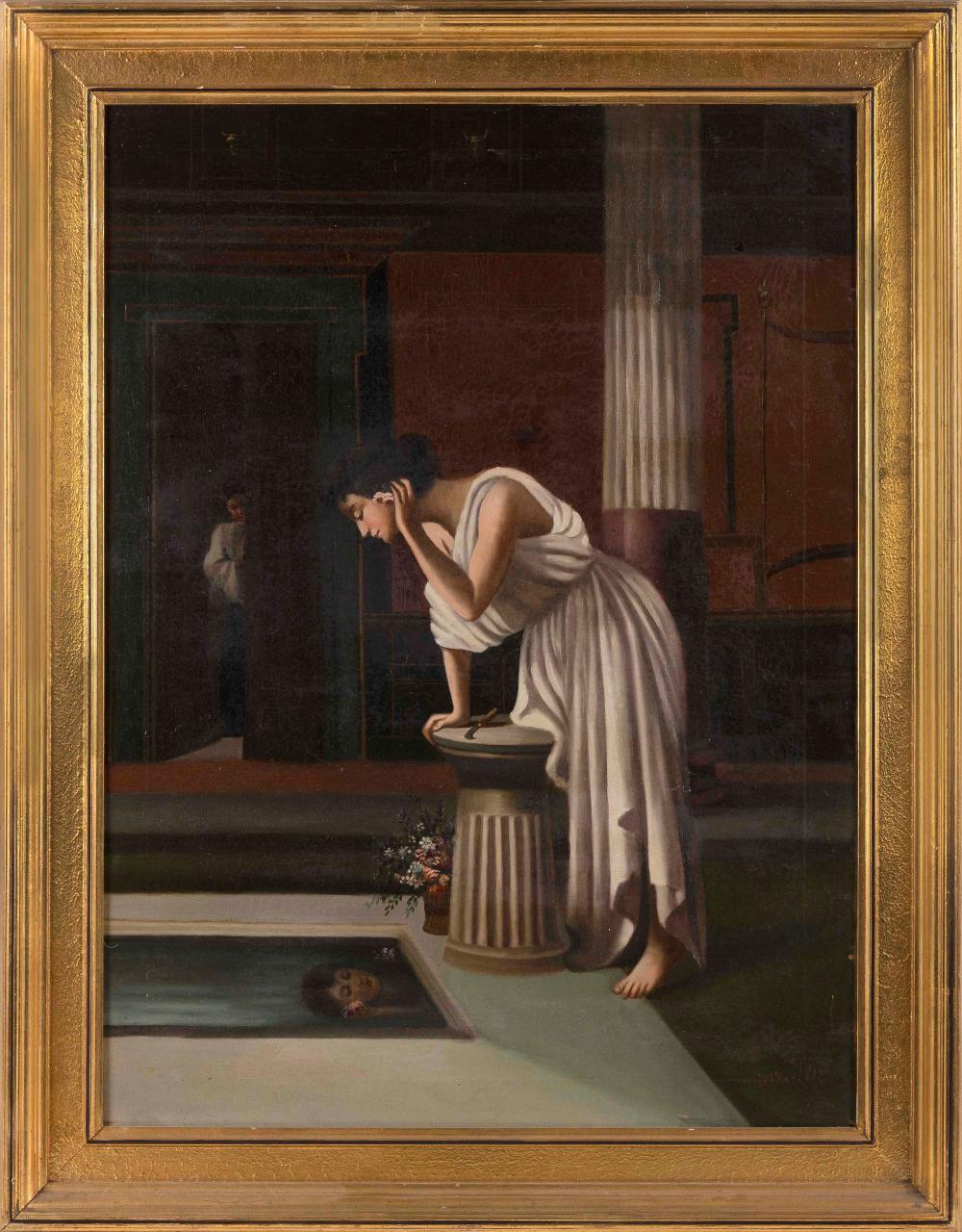 Appraisal: CARLO CIAPPA ITALY - A WOMAN STANDING OVER A REFLECTING