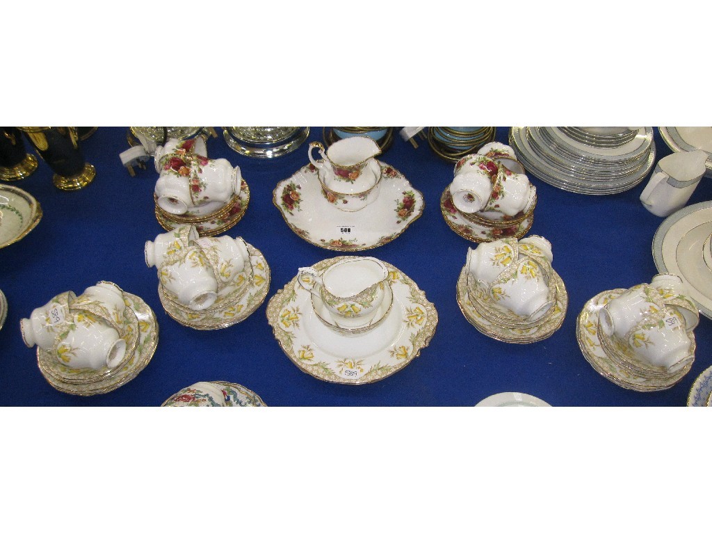 Appraisal: Royal Albert Old Country Roses six setting teaset and Paragon