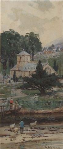 Appraisal: FRANK RICHARDS - - 'The Village Studland Dorset' signed and