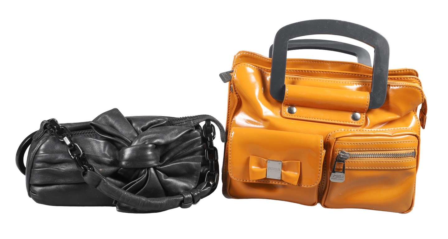 Appraisal: Sonia Rykiel handbags to include yellow patent leather navy resin