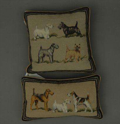 Appraisal: Two Small Needlepoint Pillows