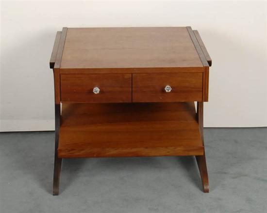 Appraisal: Kroeler Side Table with Single Drawer H W D