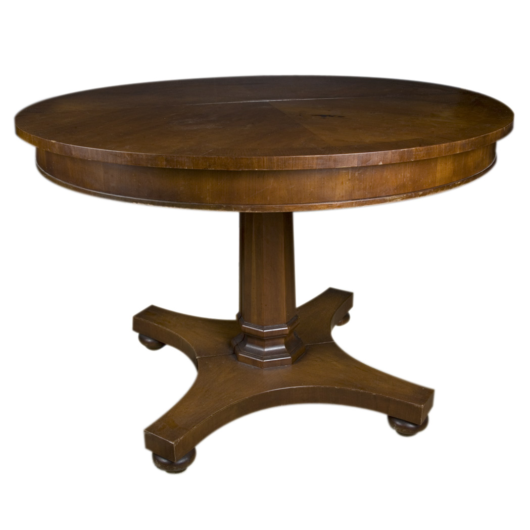 Appraisal: Regency Style Mahogany Extension Dining Table With three leaves Height