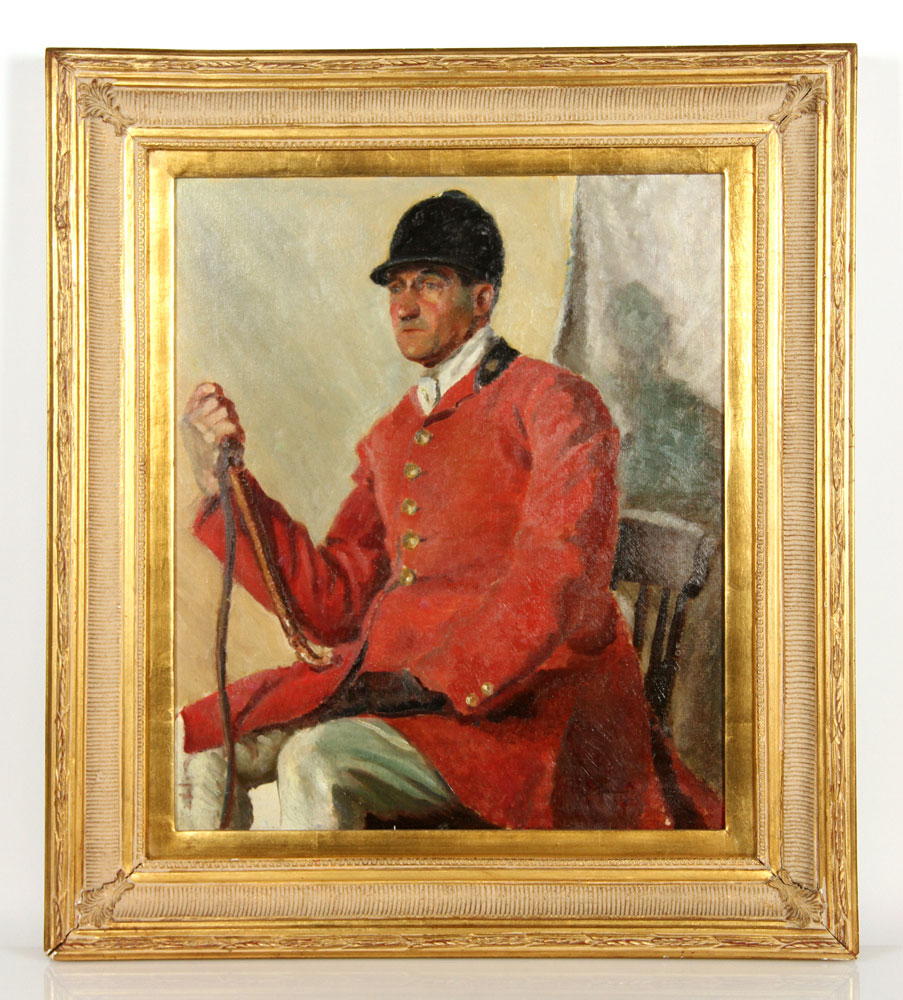 Appraisal: - Attrb Munnings Portrait O C Attributed to AJ Munnings