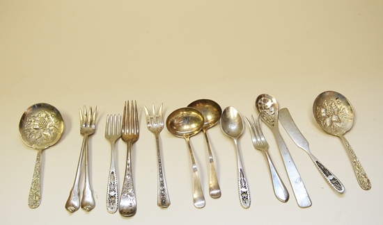 Appraisal: A Lot of Sterling Silver Small Serving Flatware Pieces two