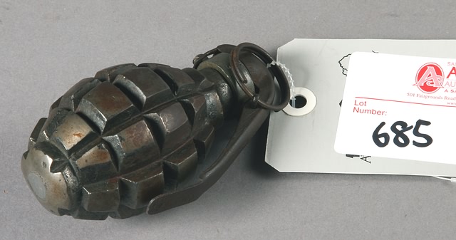 Appraisal: French defensive fragmentation grenade often issued to U S troops