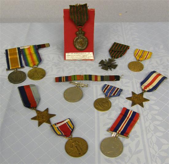 Appraisal: Various medals comprising Napoleon medal - French Military Cross -