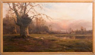 Appraisal: Alfred de Breanski Sr - British Departing Day oil on