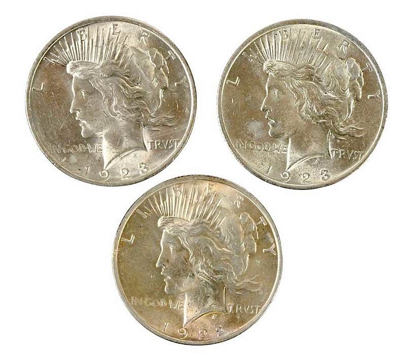 Appraisal: Rolls High Grade Peace Dollars assorted Peace Dollars in About