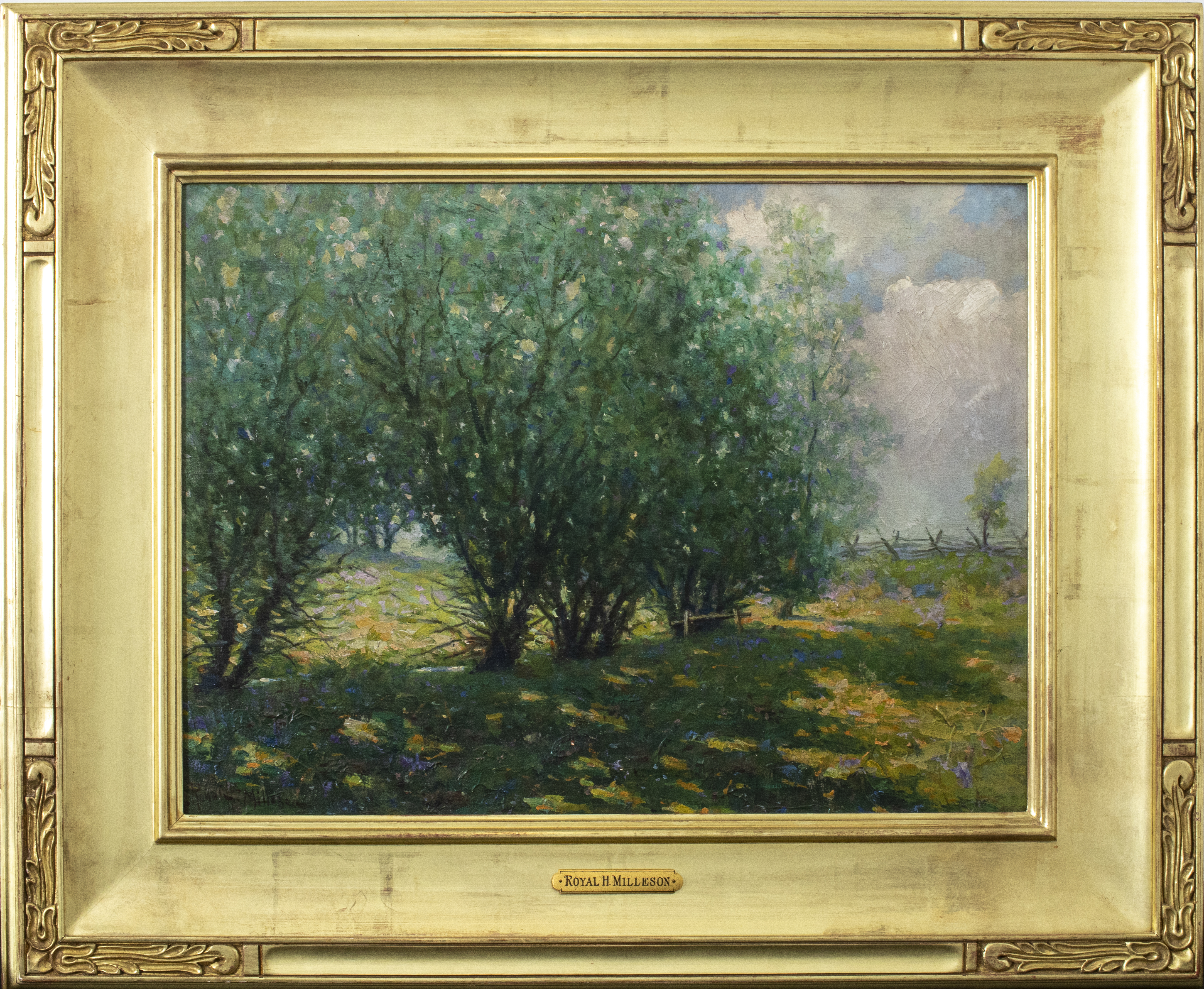 Appraisal: ROYAL MILLESON 'SHADOWS' OIL ON CANVAS Royal Hill Milleson American