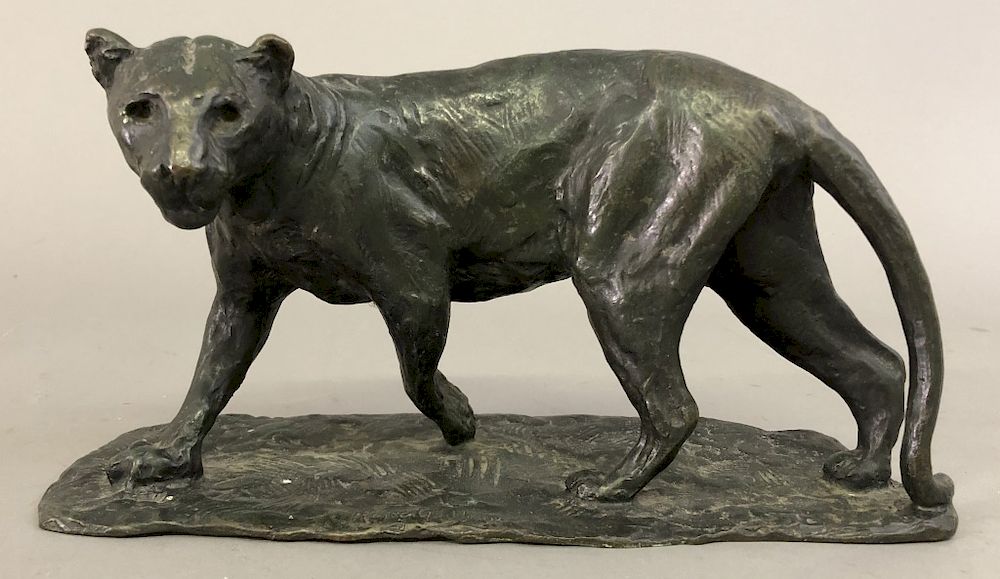 Appraisal: Roger Godchaux Bronze of Lioness Walking Roger Godchaux France -