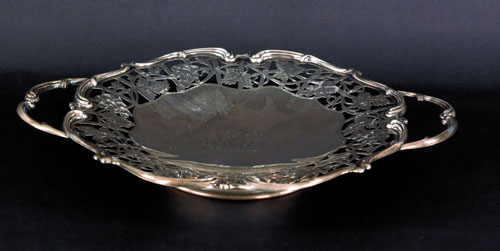 Appraisal: New York sterling silver tray by Sweetser Co with a