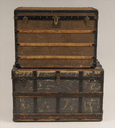 Appraisal: Two Steamer Trunks to x to in Provenance Property of