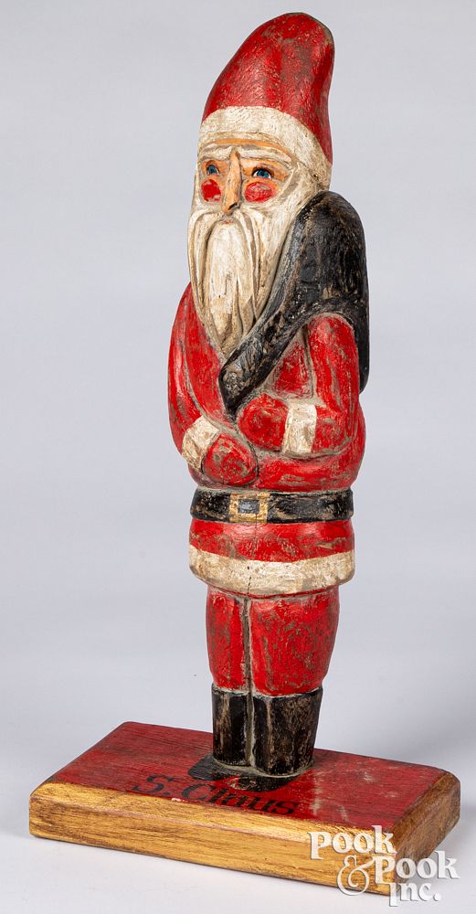 Appraisal: Pam Schifferl carved and painted Santa Claus Pam Schifferl carved