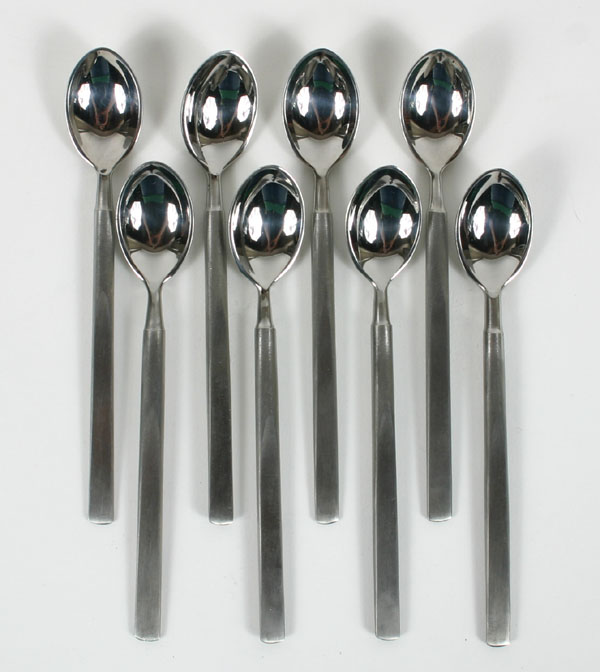 Appraisal: Erik Herlow Danish stainless steel coffee spoons by Copenhagen Cutlery