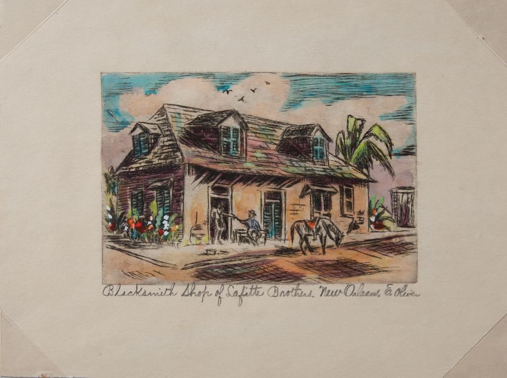 Appraisal: Collection of Five New Orleans Prints including Edith Walker Oliver