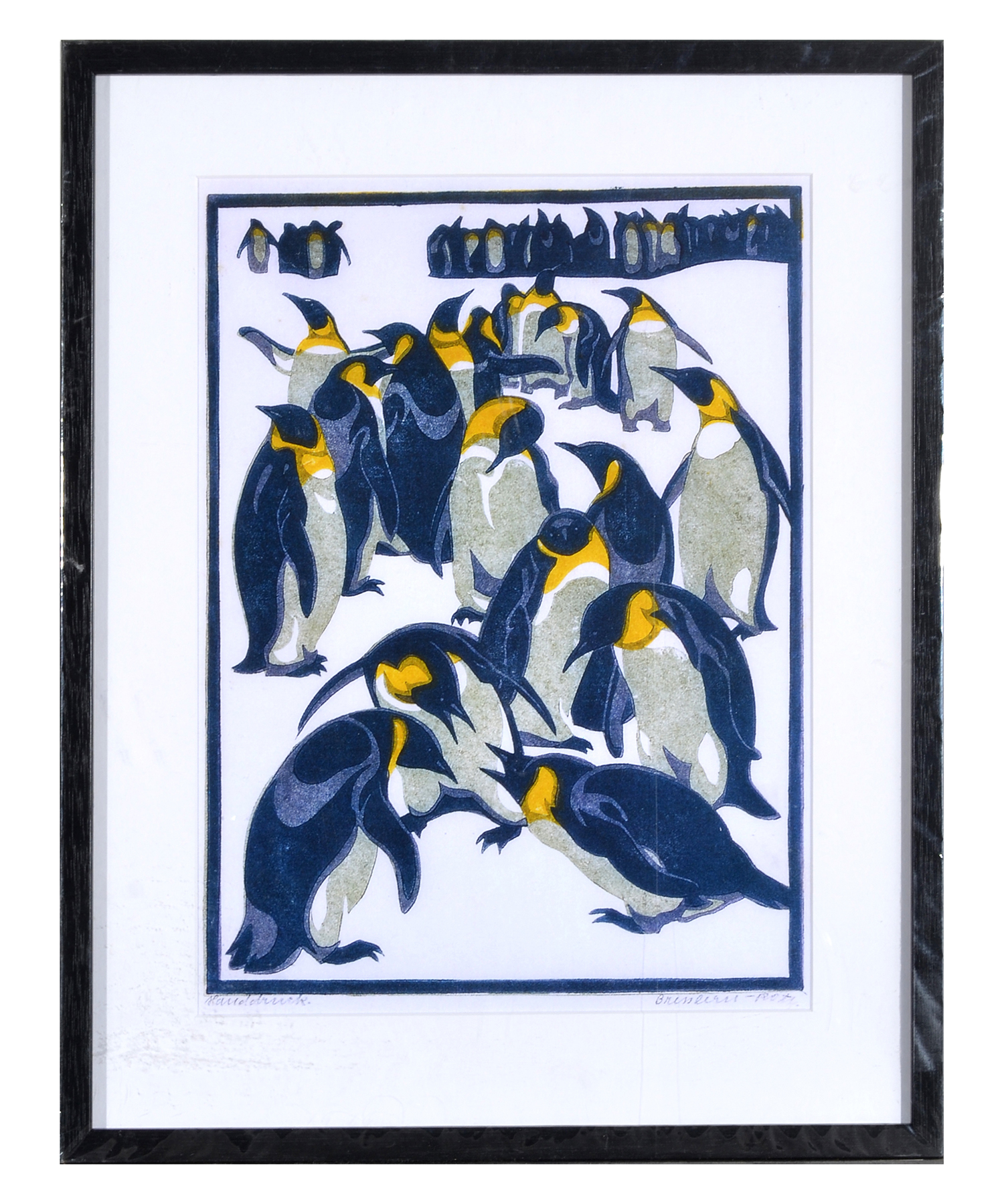 Appraisal: PENGUIN POSTER FRAMED GLAZED X CMS