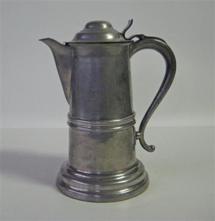 Appraisal: Pewter flagon roswell gleason - dorchester ma circa With domed