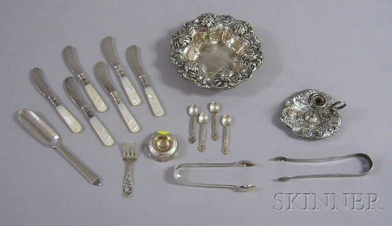 Appraisal: Group of Silver Flatware and Serving Items a pair of